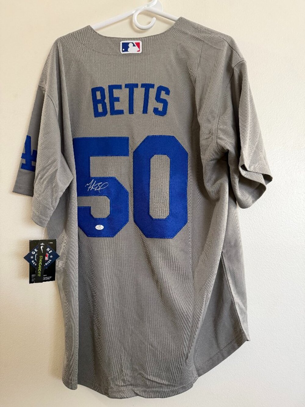 MOOKIE BETTS SIGNED LOS ANGELES LA DODGERS AUTOGRAPHED NIKE JERSEY W/COA XXL17-3